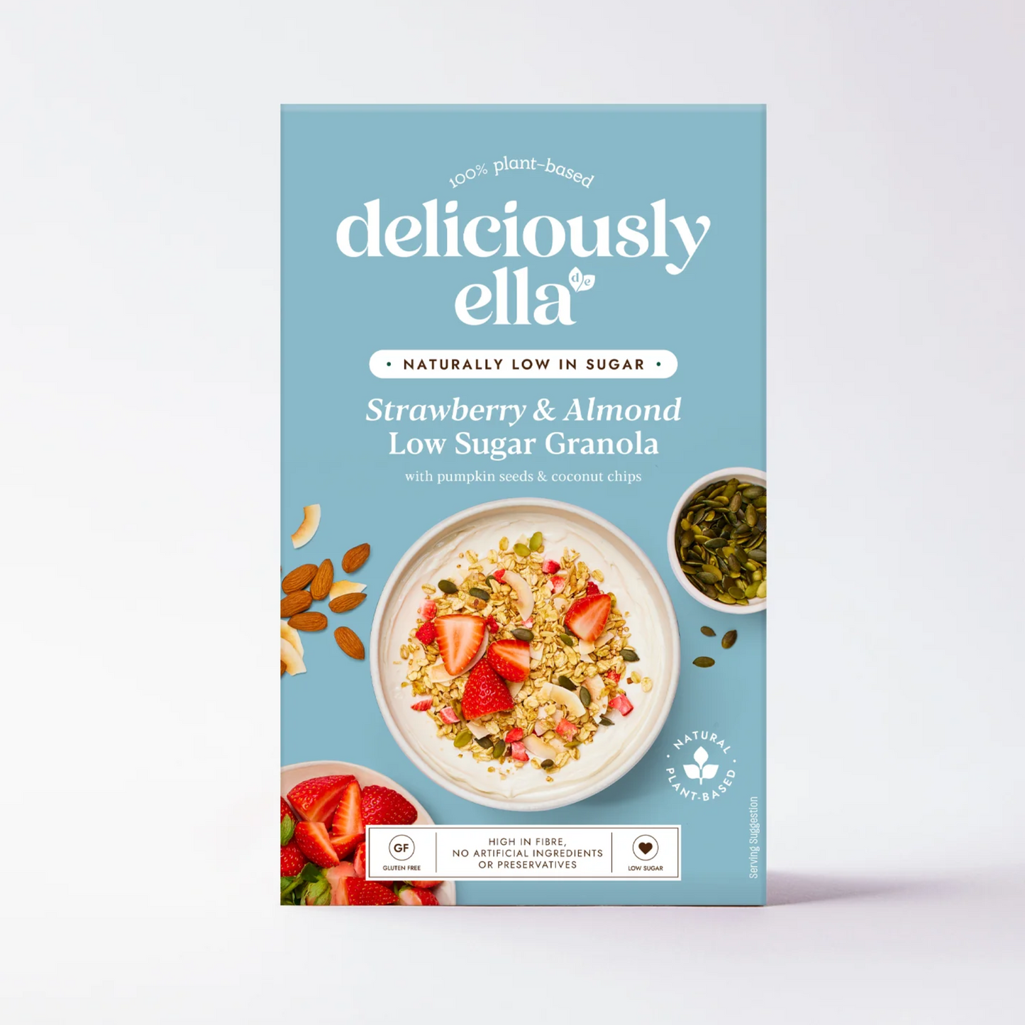 Strawberry & almond low sugar granola