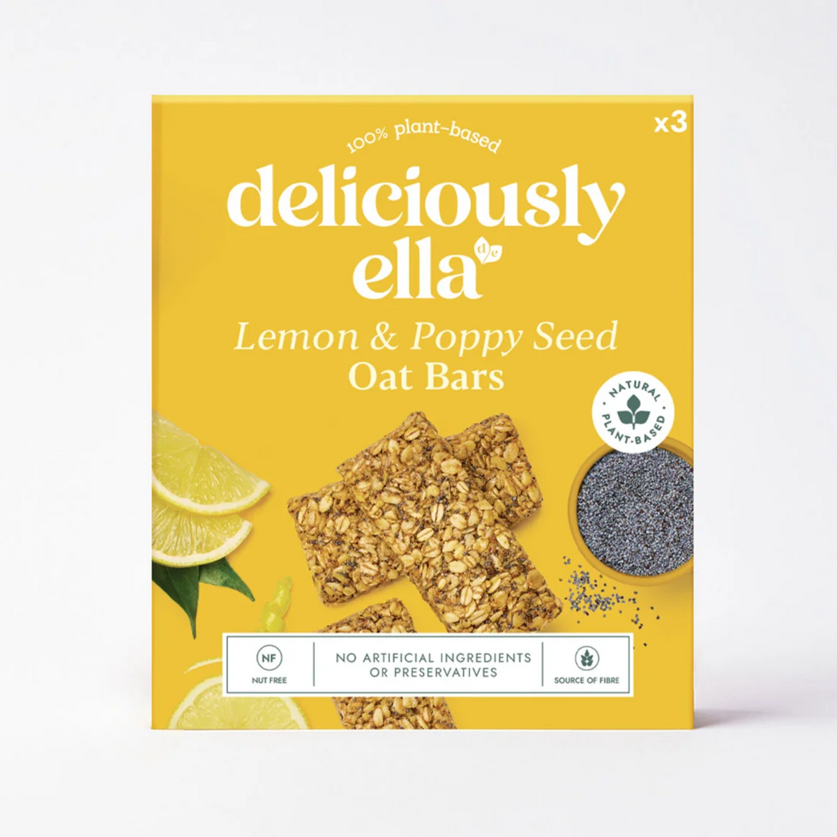 Lemon & poppy seed oat bar 3 pack