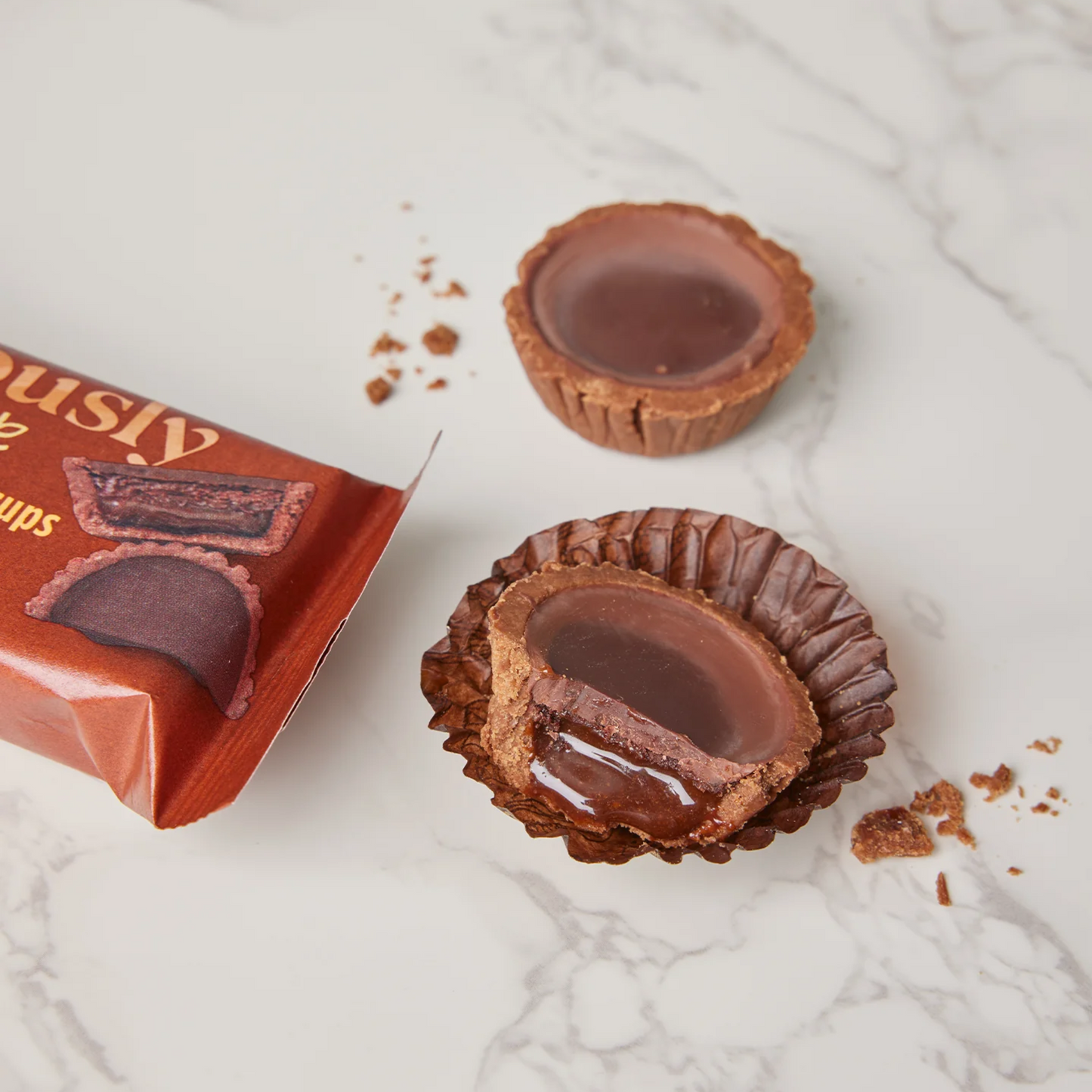 Double chocolate caramel cup