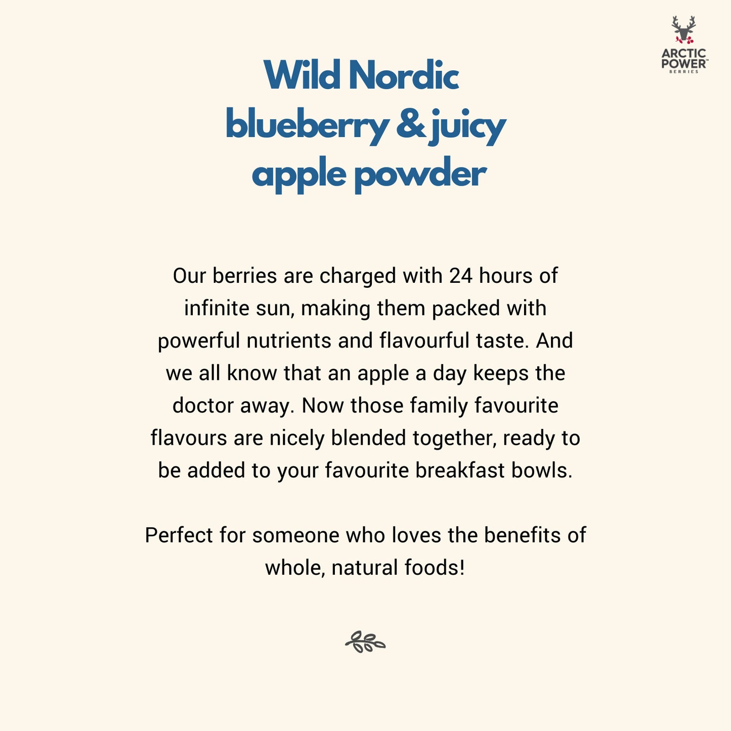Blueberry & apple powder, 70g
