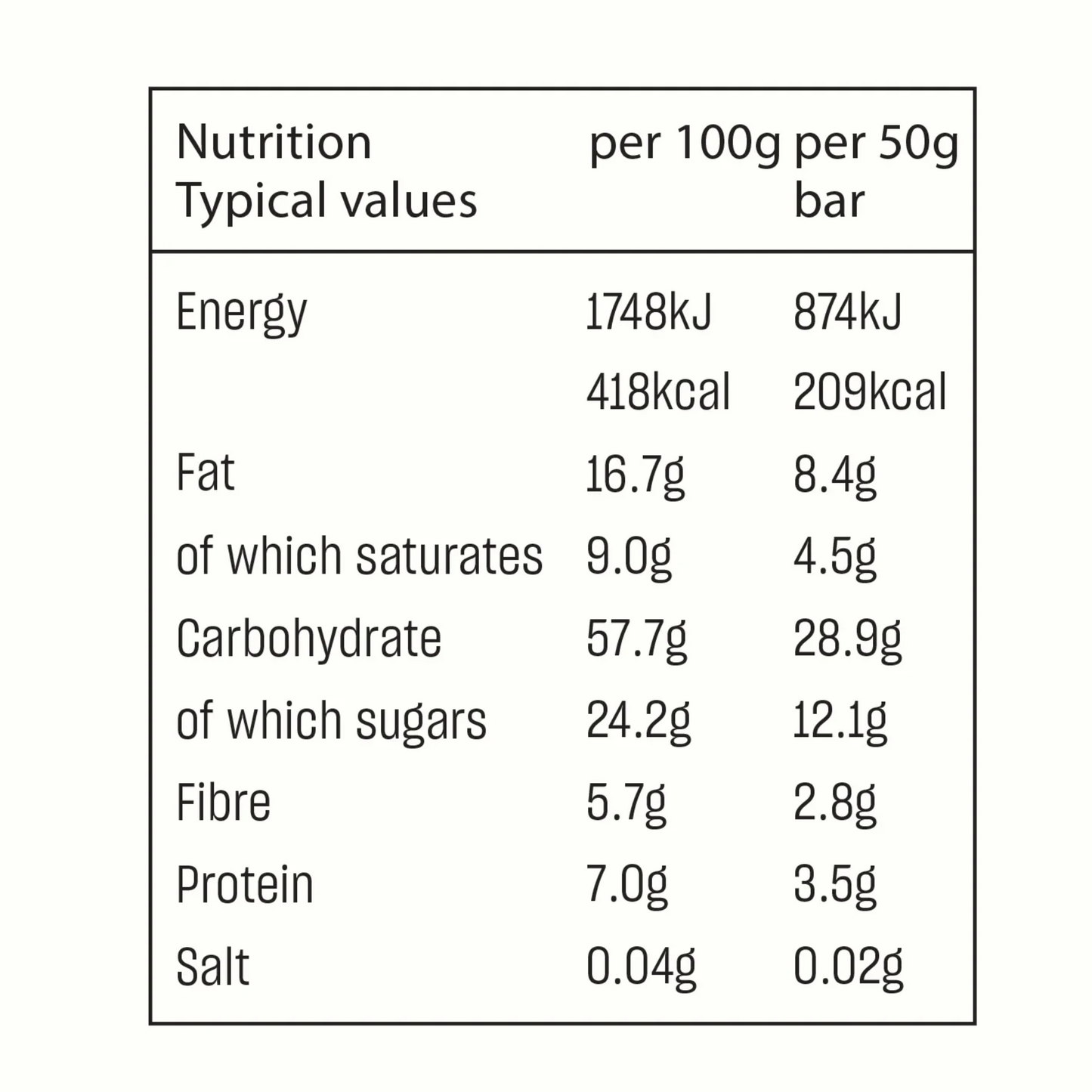 Cacao orange oat bar 3 pack