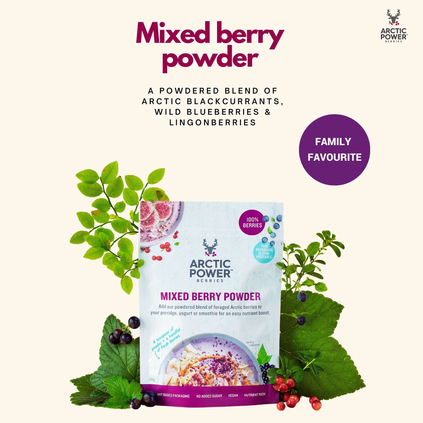 Mixed Berry powder, 70g