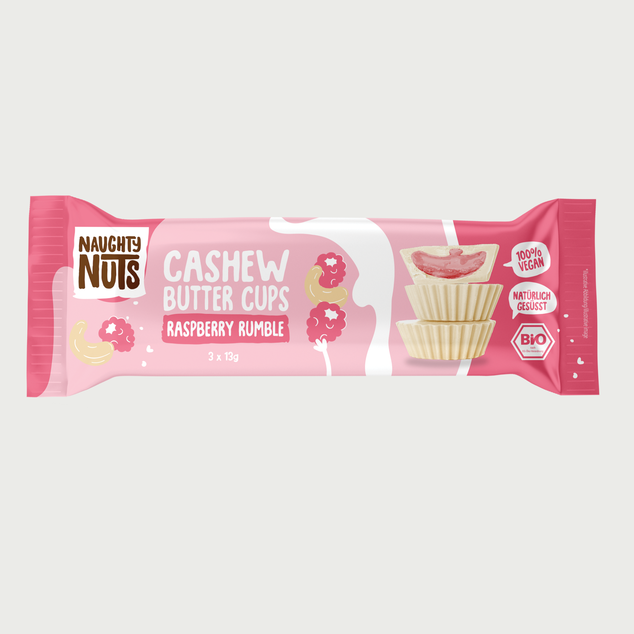 Swans Raspberry Rumble Cashew butter cups, raspberry rumble – Flavours for Health