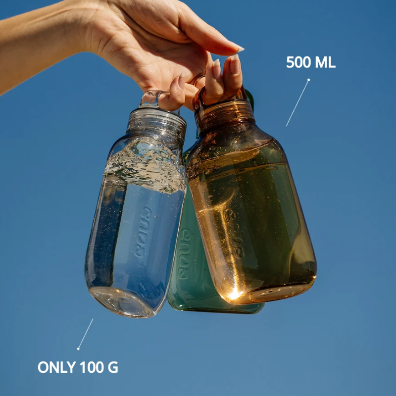 Flat bottle, Sage 500ml